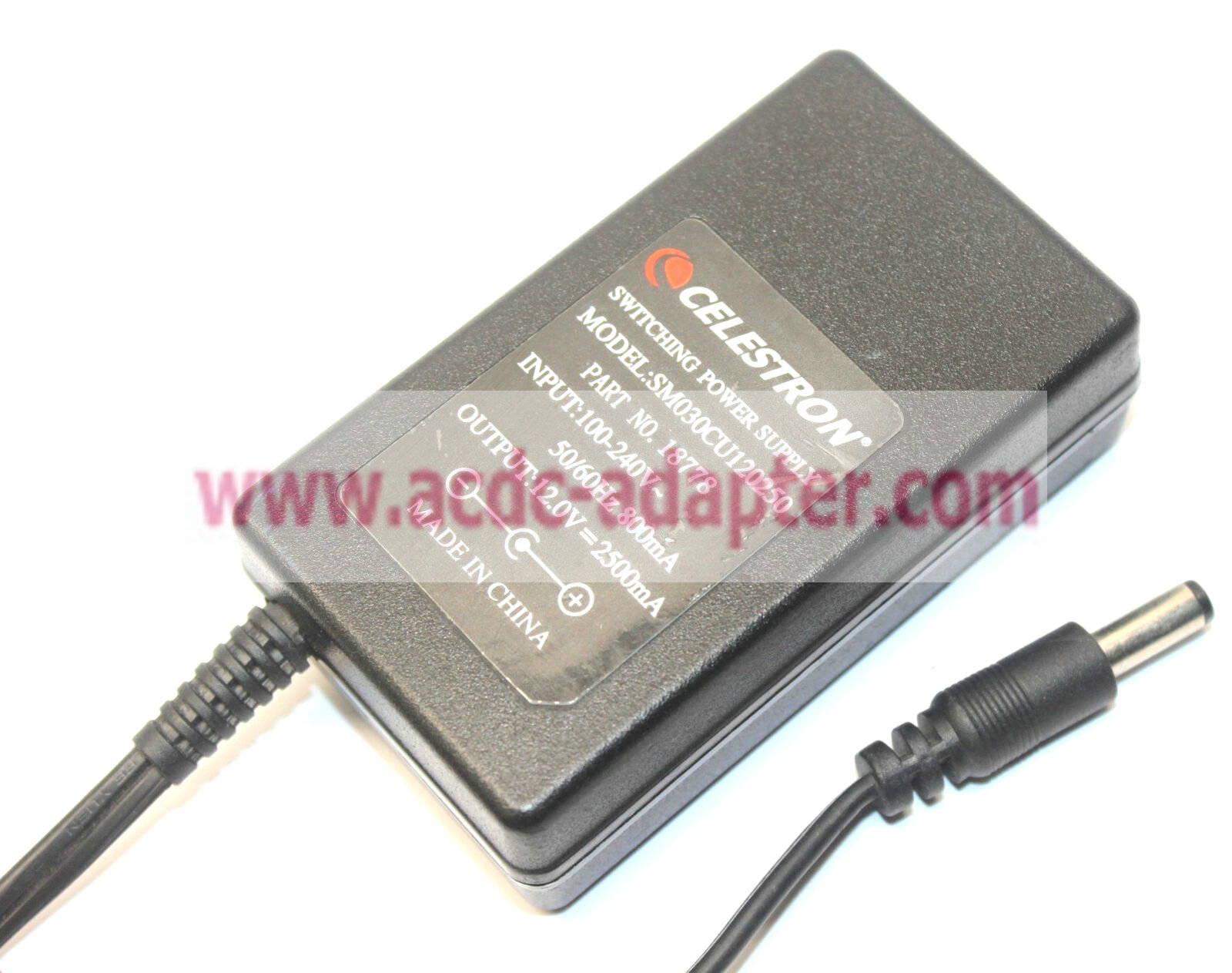 NEW Celestron SM030CU120250 12V 2500mA 18778 Switching Power Supply AC Adapter NEW Celestron SM030CU120250 12V 2500mA 18778 Switching Power Supply AC Adapter